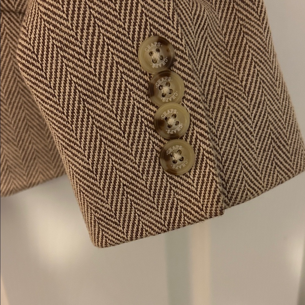 Chaps Tan Textured Blazer - Picture 4 of 6